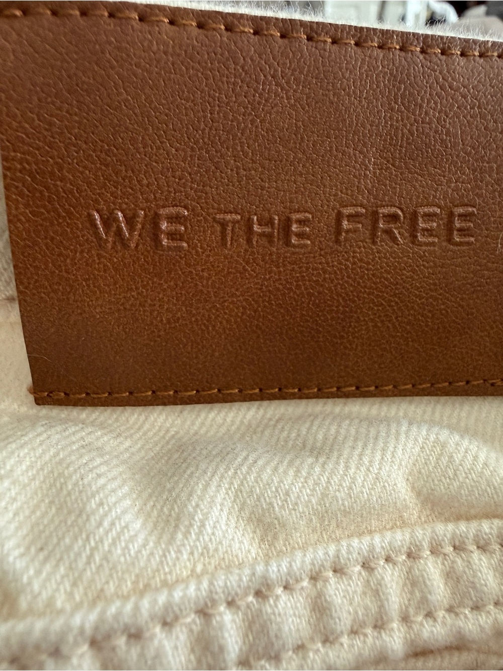 We The Free Cream Bootcut Jeans with Colorful Dragonfly & Star Embroidery - Picture 7 of 13